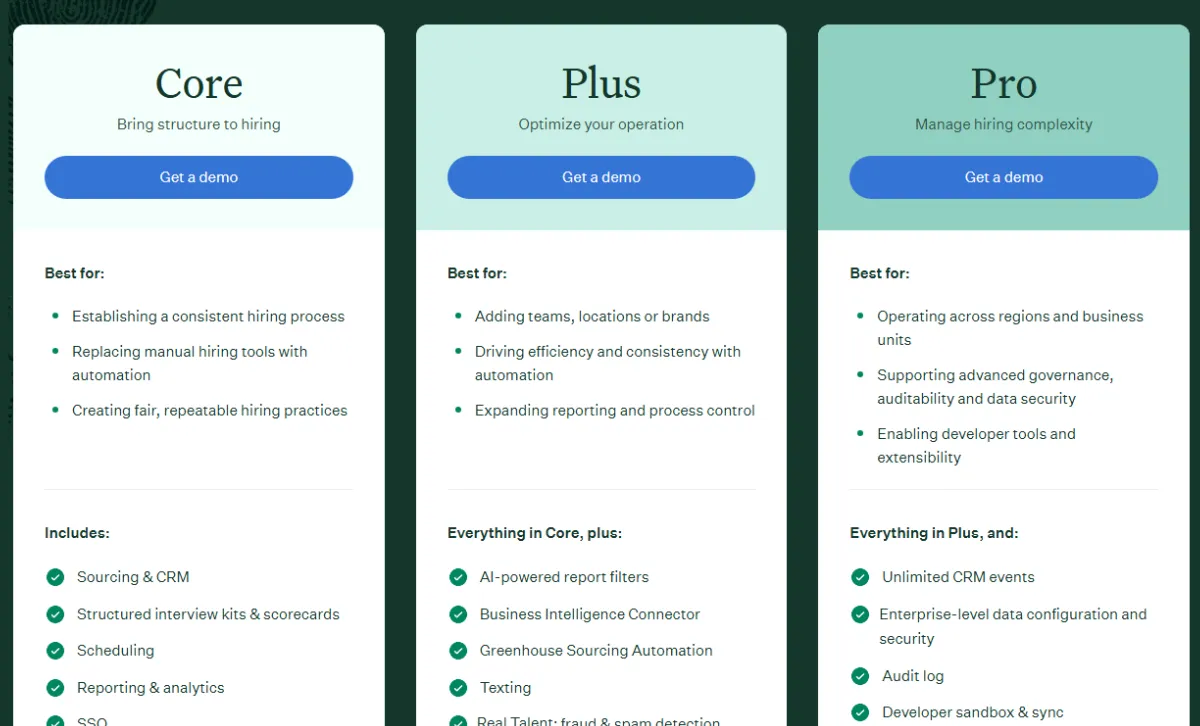 Greenhouse pricing