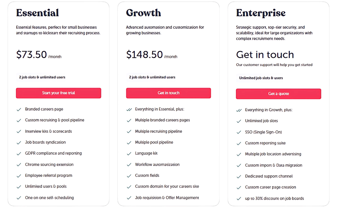 TalentLyft pricing