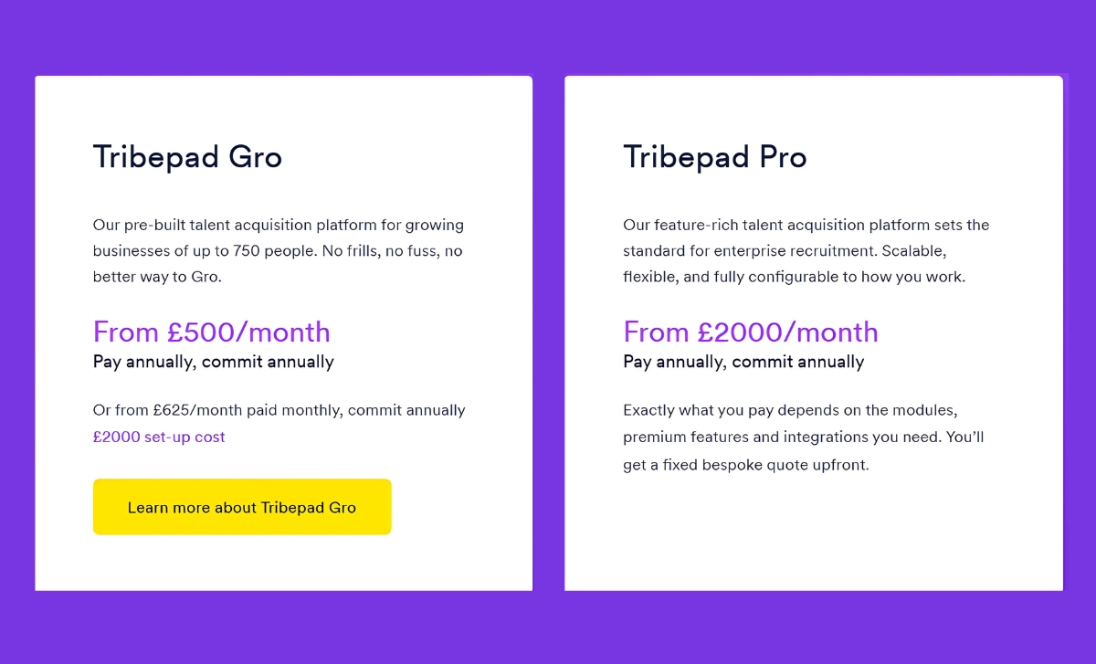 Tribepad pricing