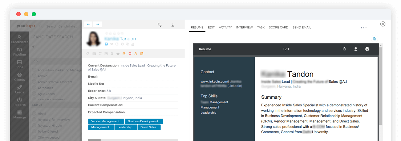 Candidate Management System Candidate Management System