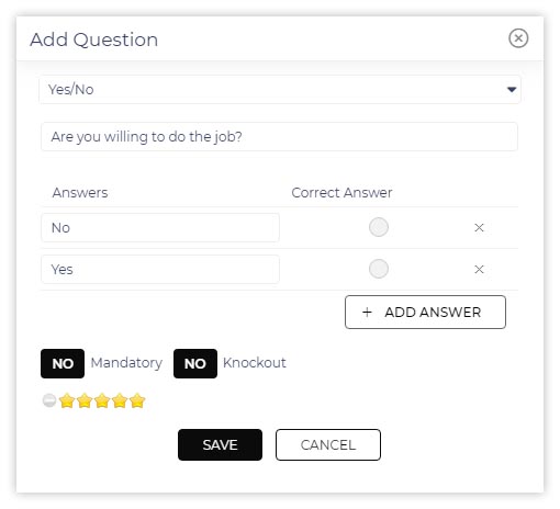 Add question section