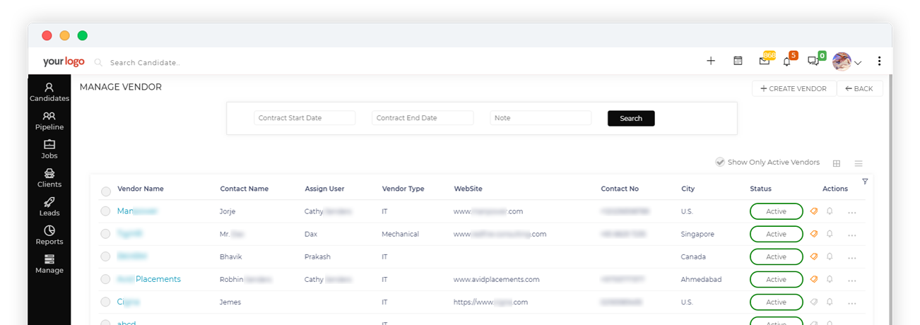 Vendor Management System