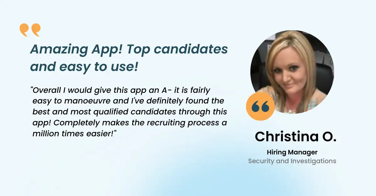 Top candidates and easy to use!