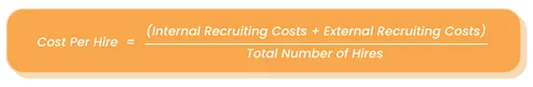 Cost Per Hire Formula