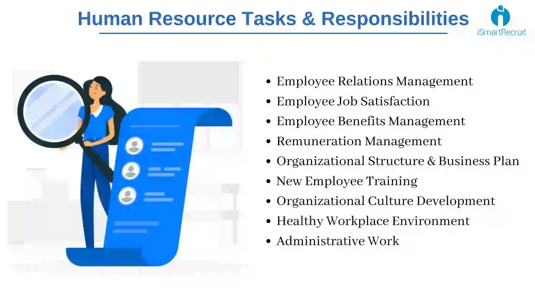 Human resources task responsibilities