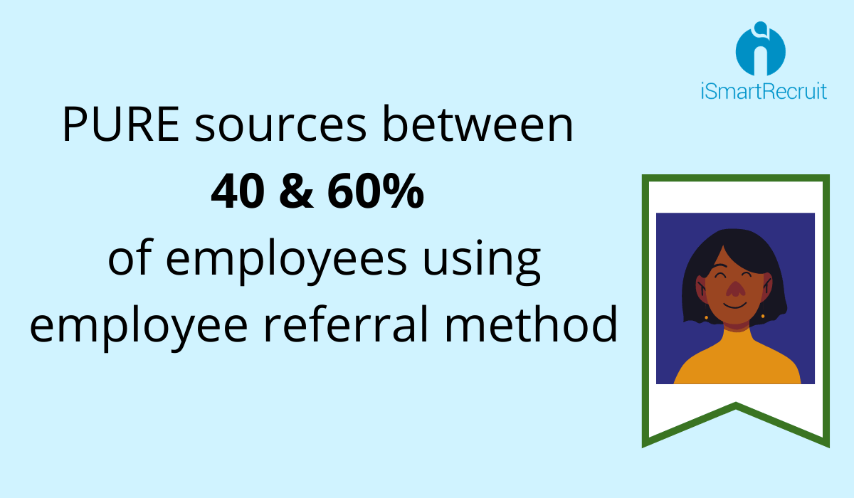 82 percent of  organizations rate employee referrals