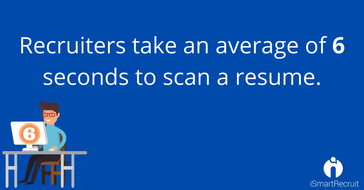 recruiters take only 6 seconds to scan the resume