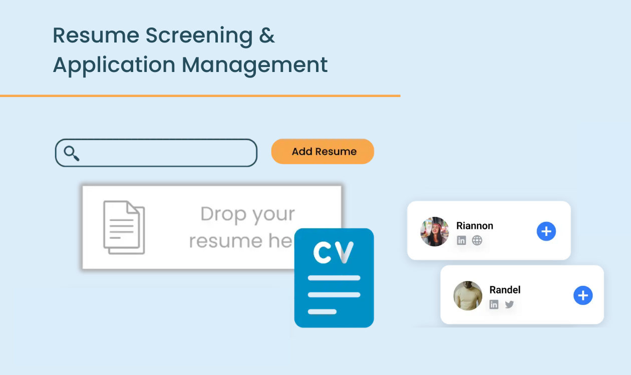 Resume screening and application management
