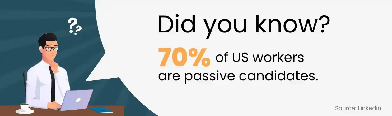 70% of US workers are passive candidates