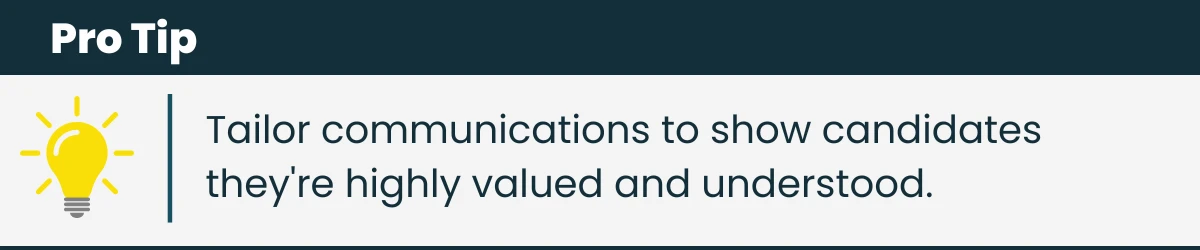 Personalised your communication to avoid employer ghosting