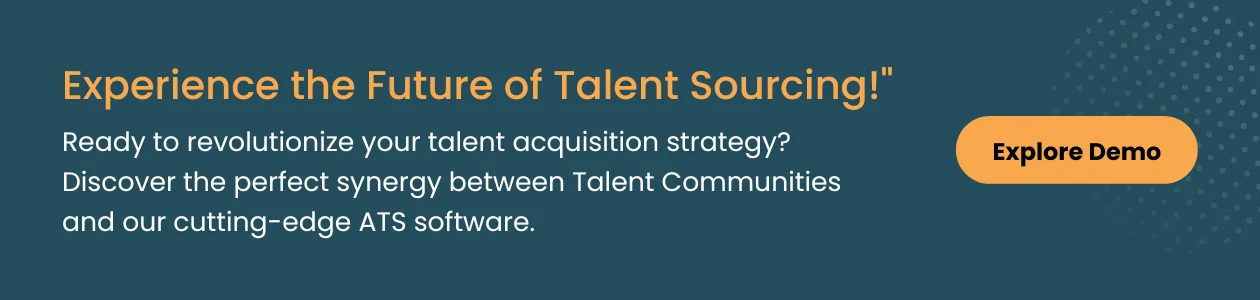 Alt text: Promotional banner inviting users to experience the future of talent sourcing with advanced ATS software, featuring an